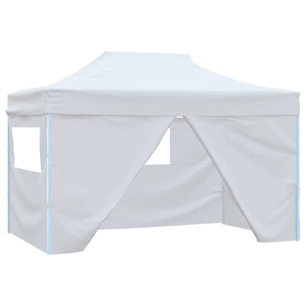 vidaXL professionelt foldbart festtelt, 4 sider, 3x4 m, stål