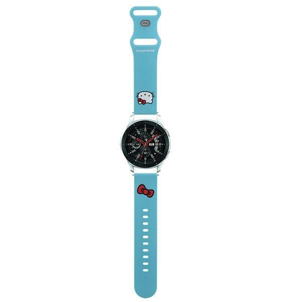 Hello Kitty Universalrem HKUWLSCHBLB Silikone Kattehoved Blå/Blå 22mm