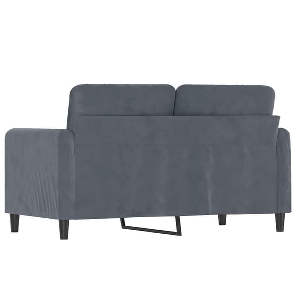 vidaXL 2-sitssoffa mörkgrå 120 cm klädd i sammet