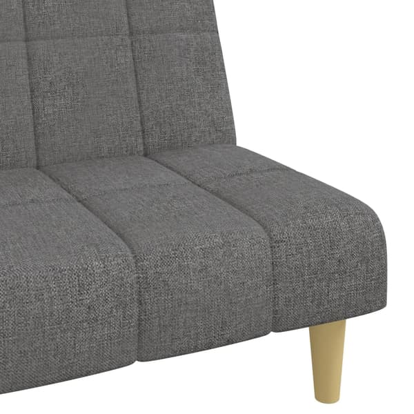 vidaXL 2-sits bäddsoffa, ljusgrå, klädd i tyg