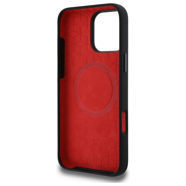 BMW Silikone Midterstribe MagSafe-cover til iPhone 16 Pro Max, Sort