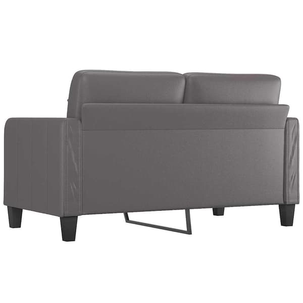 vidaXL 2-sitssoffa, grå, 140 cm, konstläder
