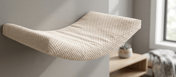 Metallhylla för katter Arc 60cm Creme