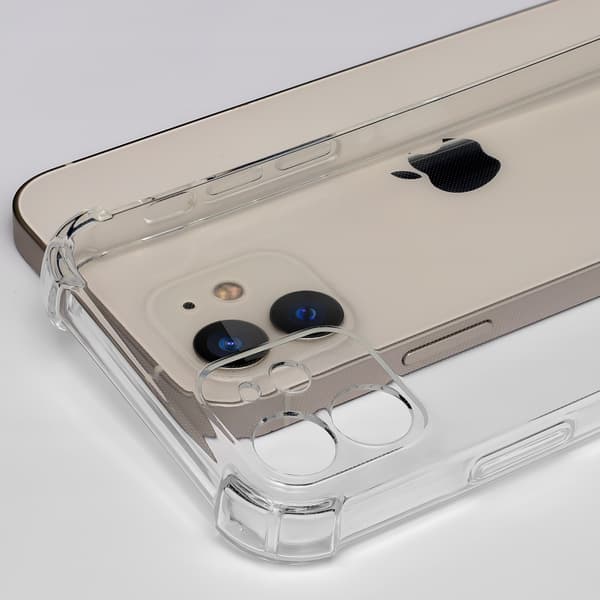 Etui til iPhone 12 Pro Max STØDMIDDELFRI KLAR ETUI MED ARMOR BAGSIDE + 9H GLAS