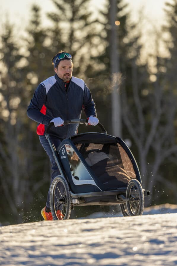 Hamax - BREEZE ONE Cykelkärra - Marinblå/Cräm