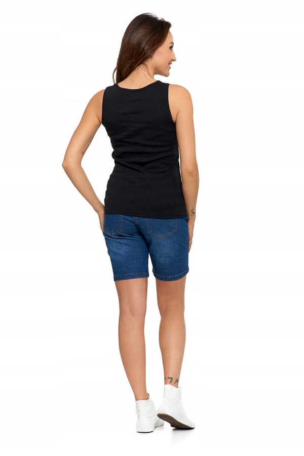 Dame bomulds tanktop med stropper Classic MORAJ 4XL sort