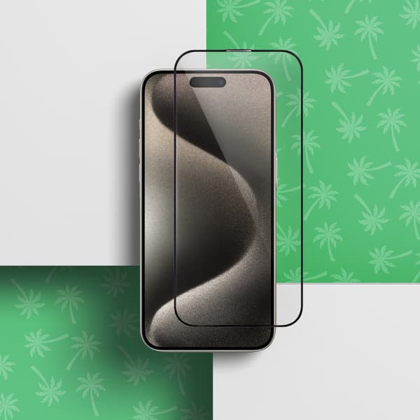 5D Full Glue Smart Palm Härdat Glas för iPhone 15 Pro Max