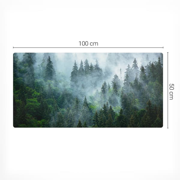 Misty Barrskog slidstærk non-slip skrivebordsmåtte grå 100x50 cm