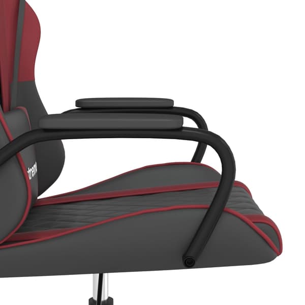 vidaXL gamingstol, sort og bordeaux, kunstlæder