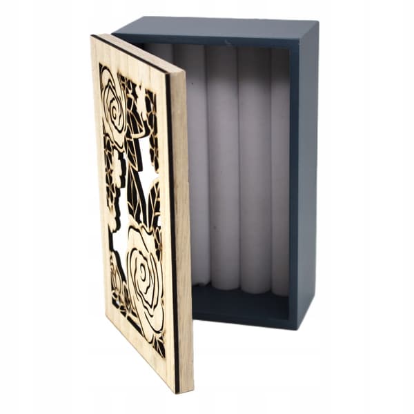 ELEGANT TRÄLÅDA MED ÖPPET LOCK