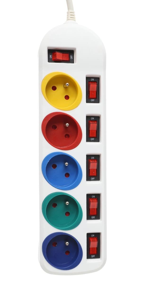 Forlængerledning 5m 5 stikkontakter KD4002
