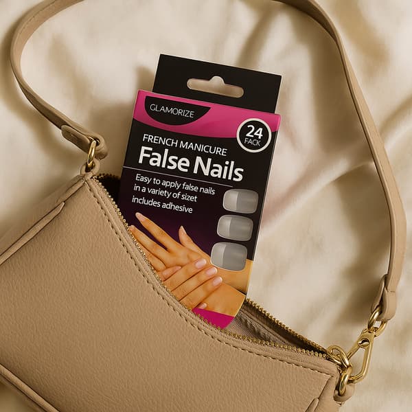 BC Artificial Nails French Glamorize Stick-on Tips til hjemmemanicure