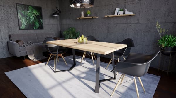 Metalben til skrivebordsborde, Loft, Industriel, Stabil, Moderne