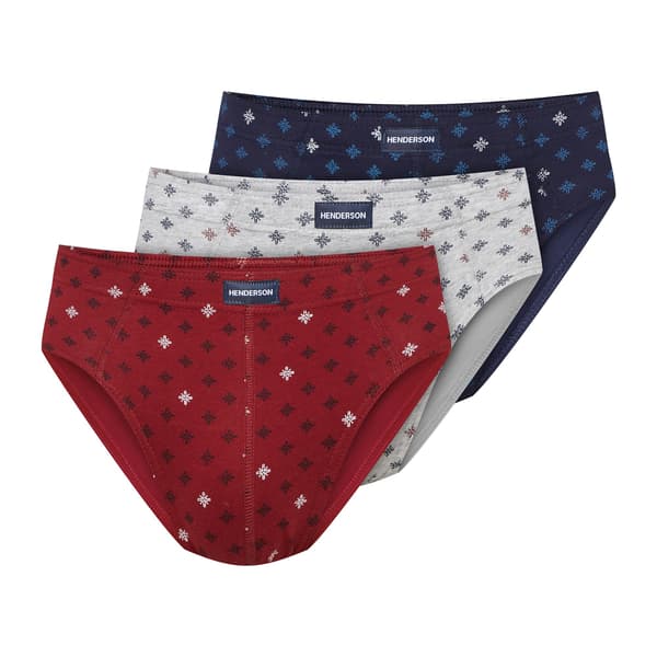 Klassiska Henderson herrkalsonger 3-pack | Blå, Röd, Grå M