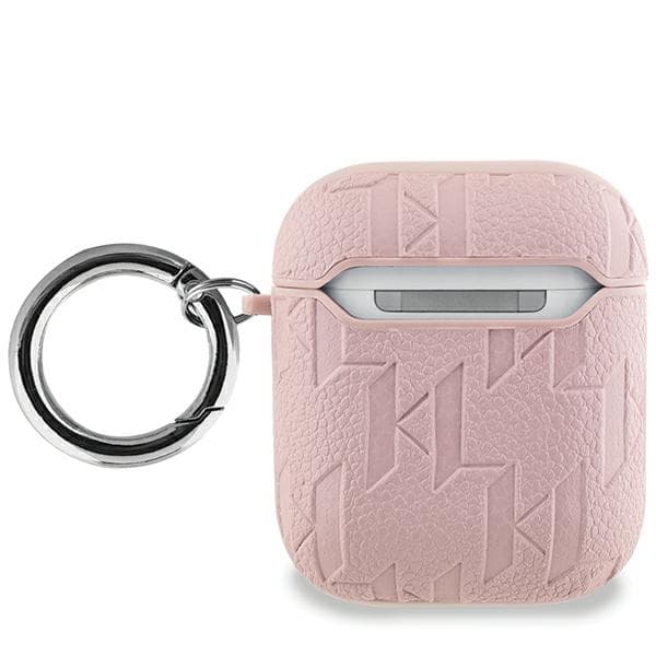 Karl Lagerfeld KLA2PGKCPP AirPods 1/2 cover pink Monogram Karl & Choupette Head