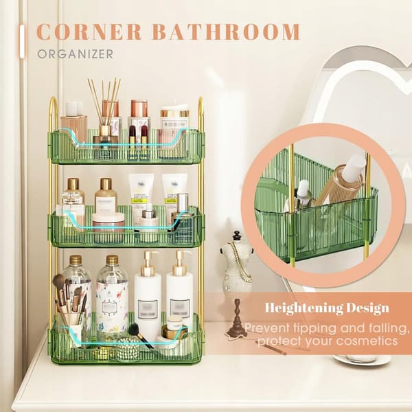 SPACEKEEPER 3-lags makeup-organisator - grøn