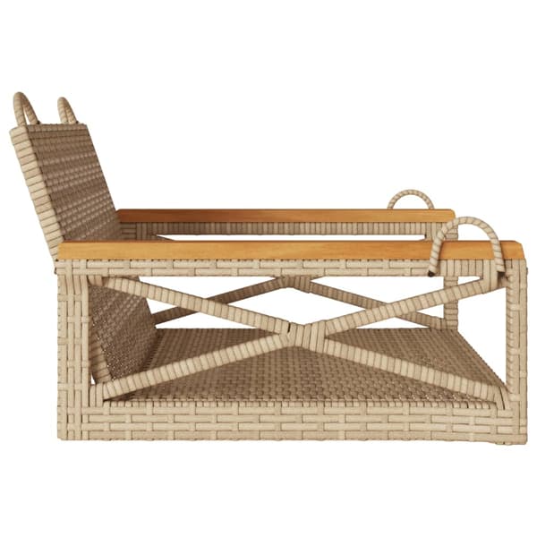 vidaXL Keinutuoli, beige, 63x62x40 cm, polyrottinki