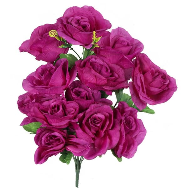 Kimpussa 12 avointa violettia ruusua