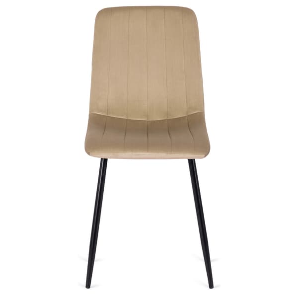 IBIS Beige Velour Moderne Loft Spisebordsstol med Polstring