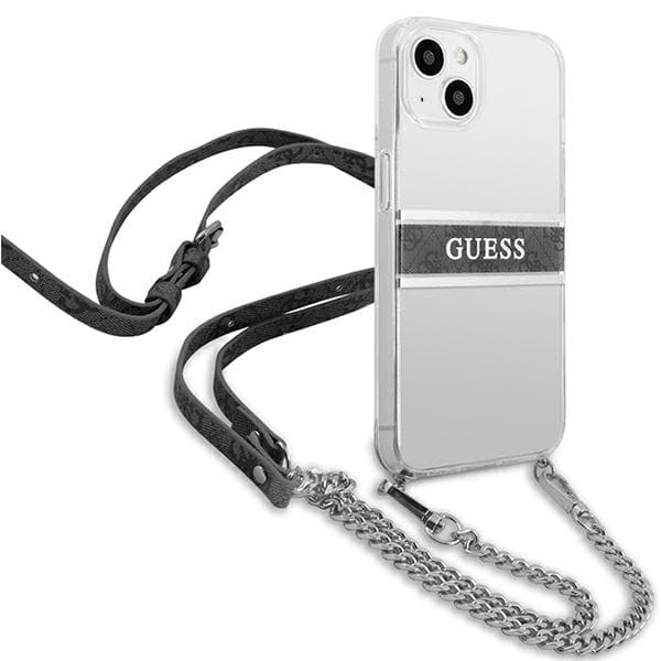 Guess 4G Grått Strap Silver Chain-skal till iPhone 13 mini, transparent