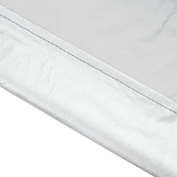 vidaXL Biltakskydd med krokar, Silver, XL