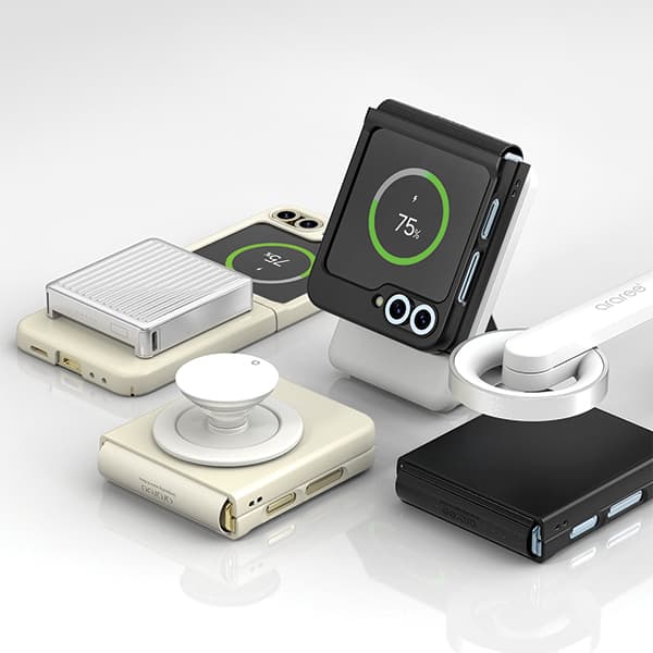 Araree Aero Flex M-etui til Galaxy Z Flip6 / Z Flip7 FE, sort