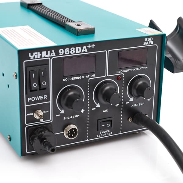Yihua 968DA++ 3-i-1 loddestation