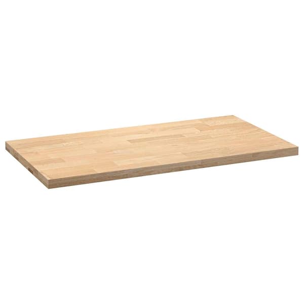 vidaXL køkkenbordplade, 120x63,5x4 cm, rektangulær, massivt egetræ