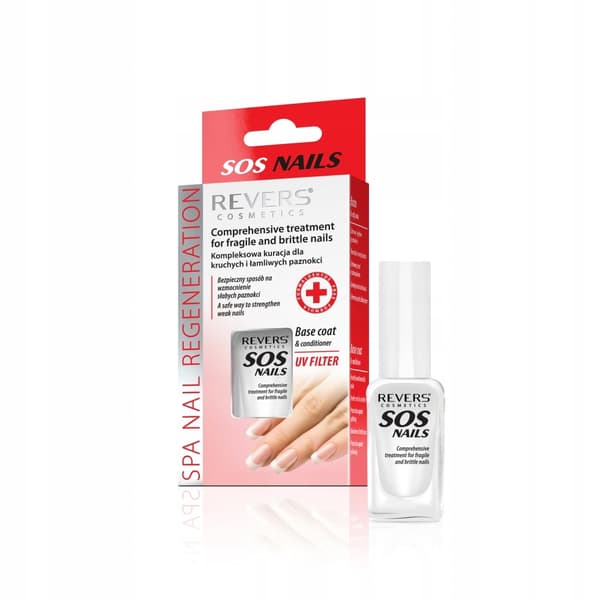 Revers SOS Nails UV Regenerating Nail Conditioner 10 ml (Röd)