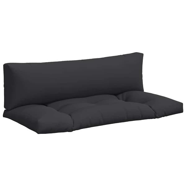vidaXL Pallsoffkuddar, 2 st, svarta, tyg