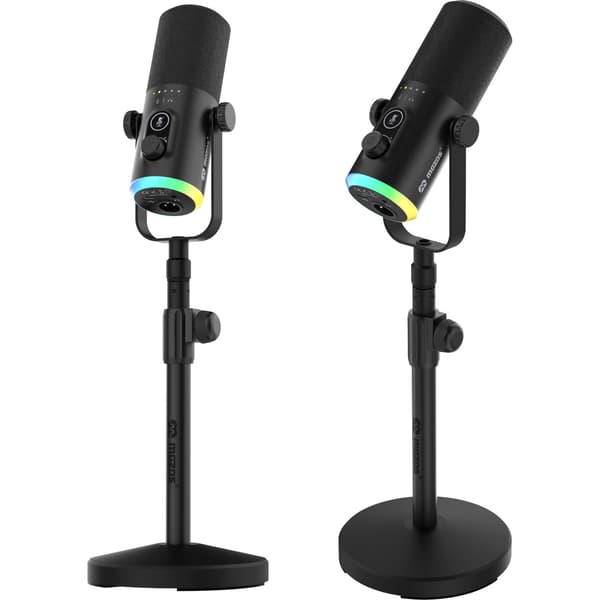 MOZOS GM-ONE svart dynamisk mikrofon USB XLR RGB LED
