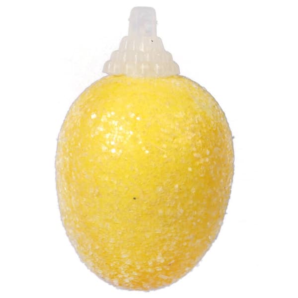Hängen med isägg, set om 12 delar, 4 cm gula