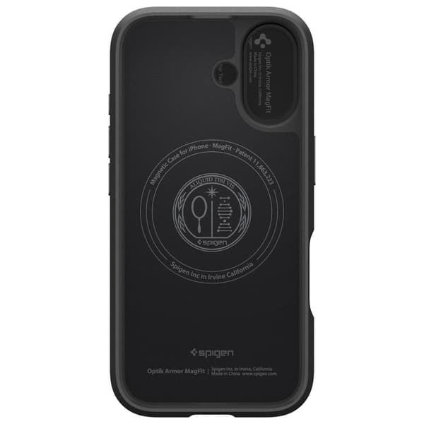 Spigen Optik Armor Mag MagSafe -kotelo iPhone 17:lle, musta