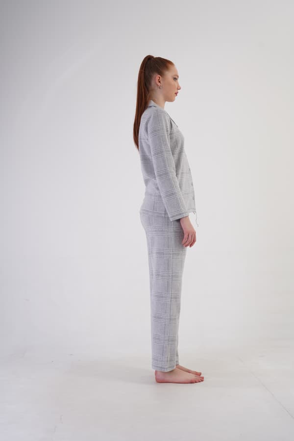 Damepyjamas med interlock-krave, XL, Vienetta, knapper