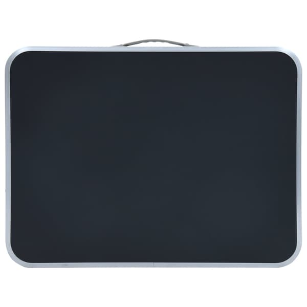 vidaXL foldbart campingbord grå aluminium 60x45 cm