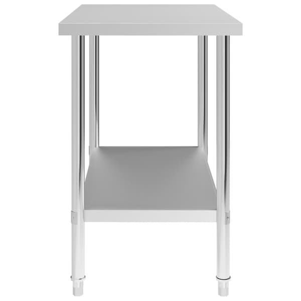 vidaXL køkkenbord 100x60x85 cm rustfrit stål