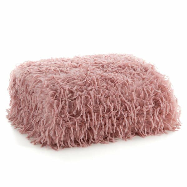 ADORE pälsfilt 130x170 puderfärgad