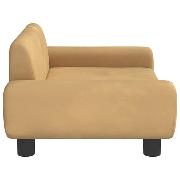 vidaXL Barnsoffa brun 70x45x33 cm sammet