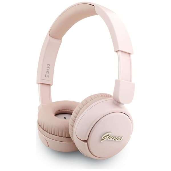 Guess Bluetooth 5.3 Metal Logo Script Pink Over-Ear Hovedtelefoner
