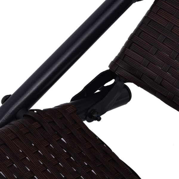 vidaXL foldbar havestol i polyrattan brun