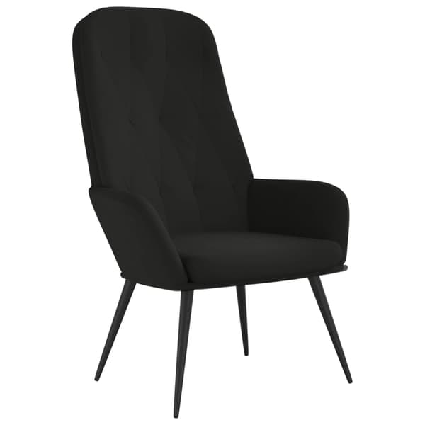 vidaXL Fåtölj, Svart, Klädd i Sammet