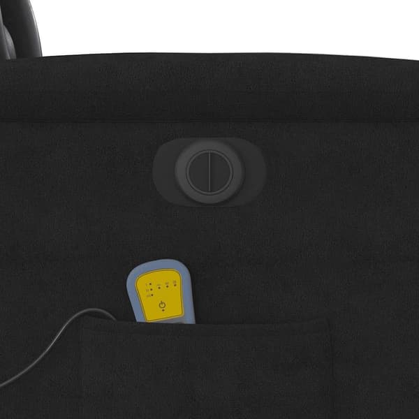 vidaXL elektrisk lænestol med massagefunktion, sort mikrofiber