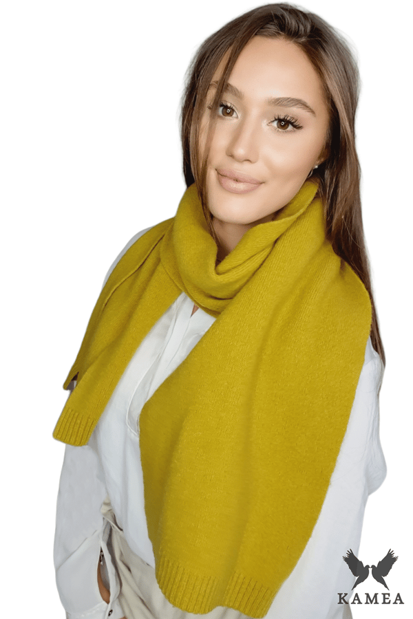 SCARF*02 dame vinter limefarvet