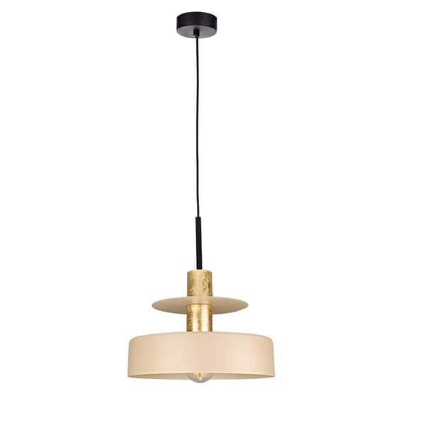 Hänglampa 1xE27 Solea Latte/Guld