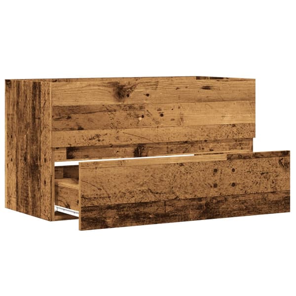 vidaXL håndvaskskab, antik træ, 90x38,5x45 cm