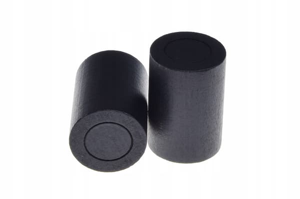 Gardinstangsender Trægardinstangsender Ø20 2 stk Sort Cylinder