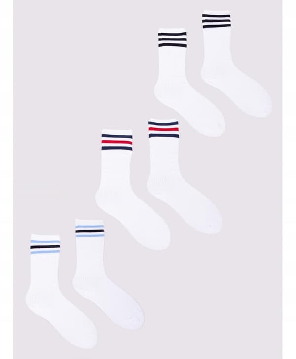 3-pack sportstrumpor bomull YO! 43/46 £015D