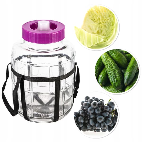 13 L krukke med plastiklåg + stropper