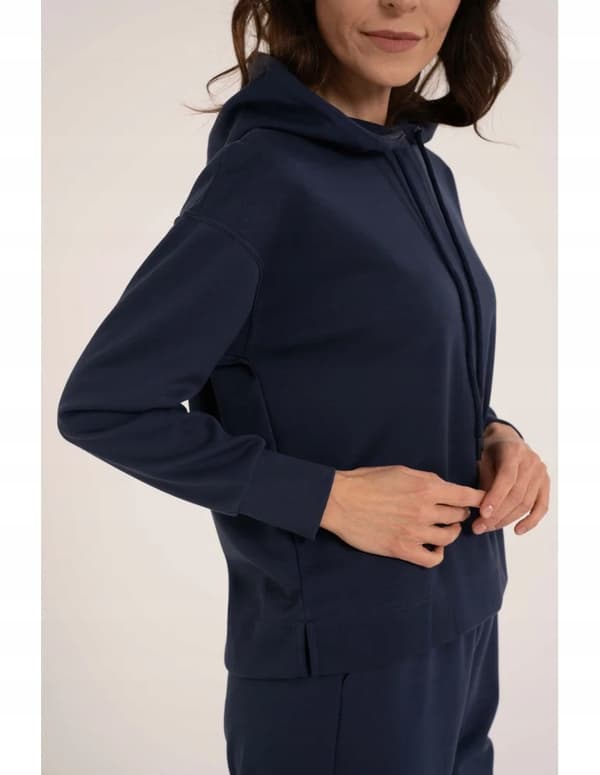 Dame hættetrøje med pullover, behagelig blød, MORAJ S BLÅ