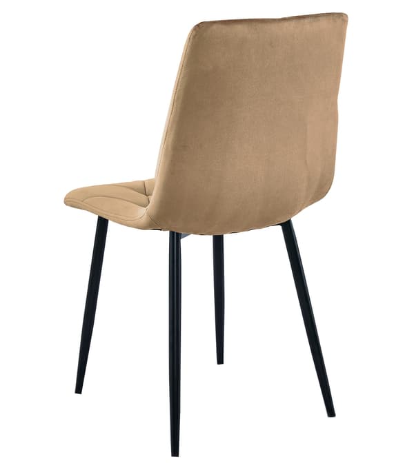 LIBRA stol - sammetsbruna/svarta ben x 2